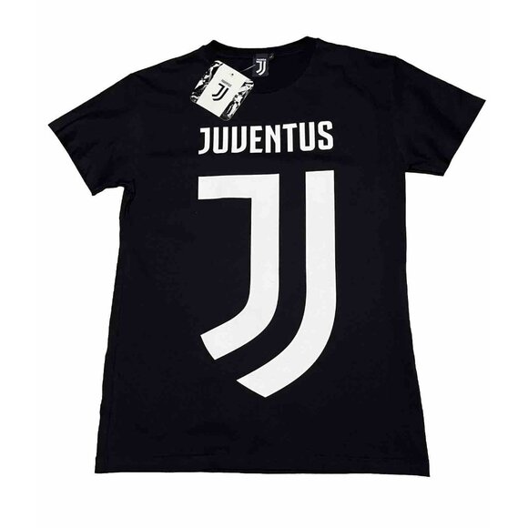 Juventus Official Italian Soccer Black T-Shirt Size Men’s Large Slim Fit NWT - Picture 1 of 5